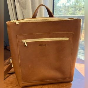 EUC Portland Leather Goods Honey Tote Backpack